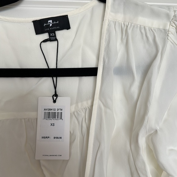 7 for all mankind blouse. - white/cream - size xs - new with tags - Picture 2 of 7